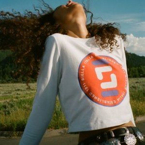 FILA UO Exclusive Geri Cropped Long Sleeve Tee